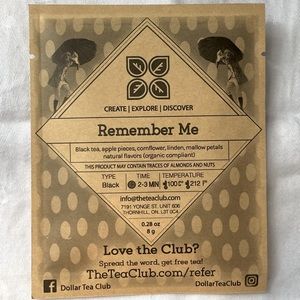 Remember Me Loose Leaf Tea, 8 g, Dollar Tea Club